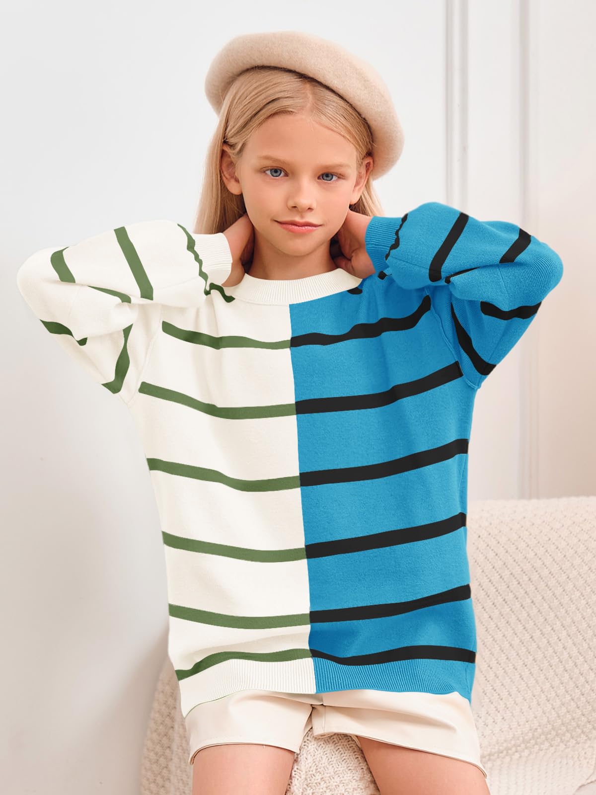 Striped Color Block Pullover - Purcell's Clothing Company - 