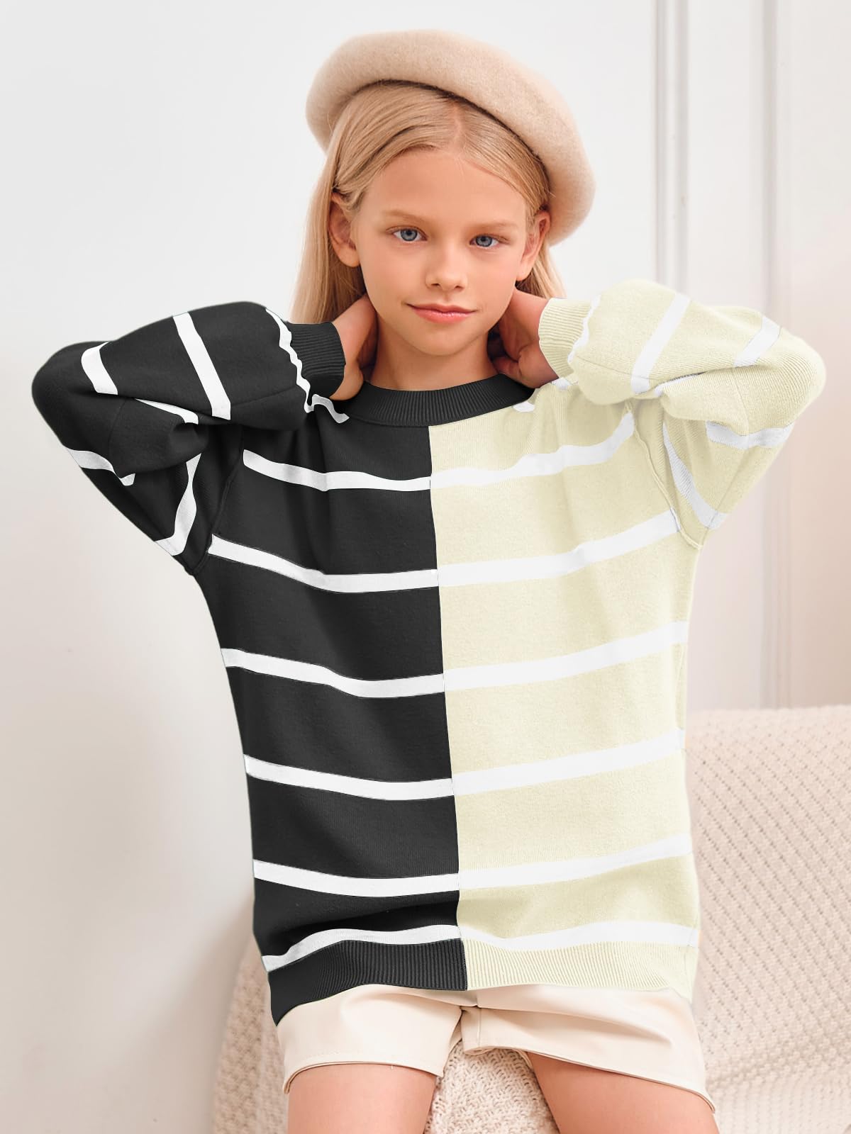 Striped Color Block Pullover - Purcell's Clothing Company - 