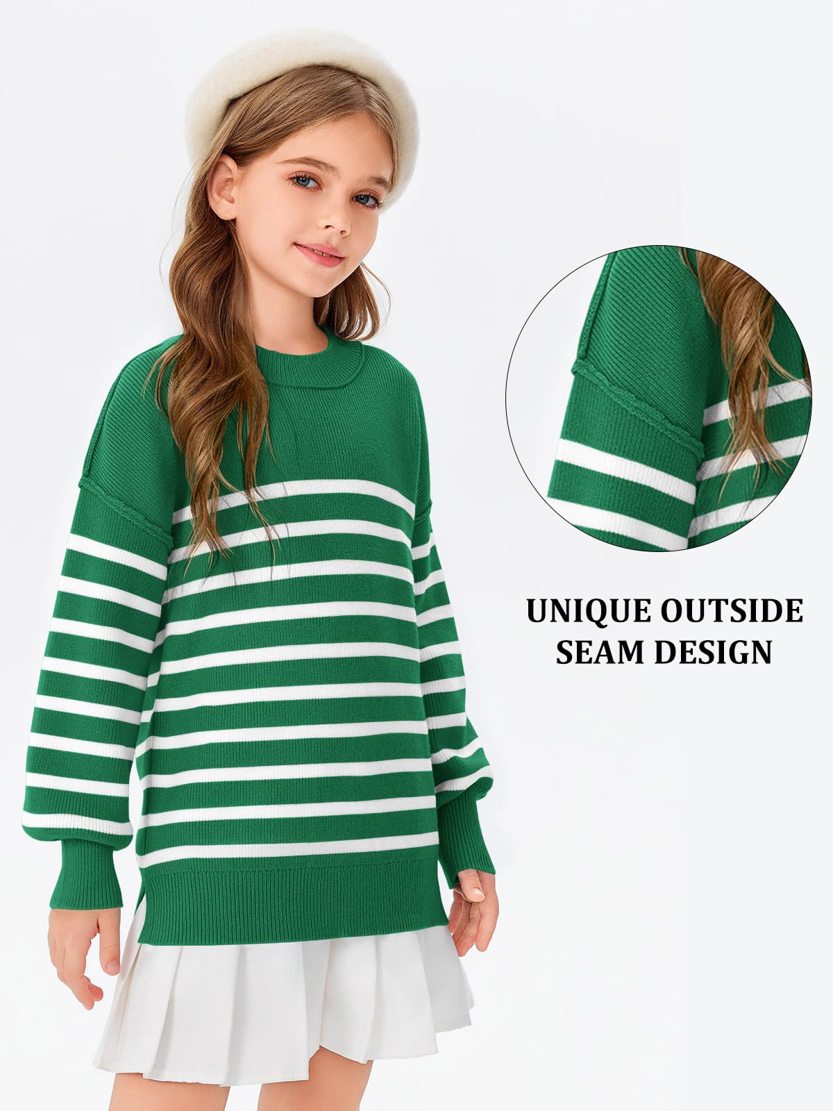 Striped Oversized Fashion Sweater - Purcell's Clothing Company - 