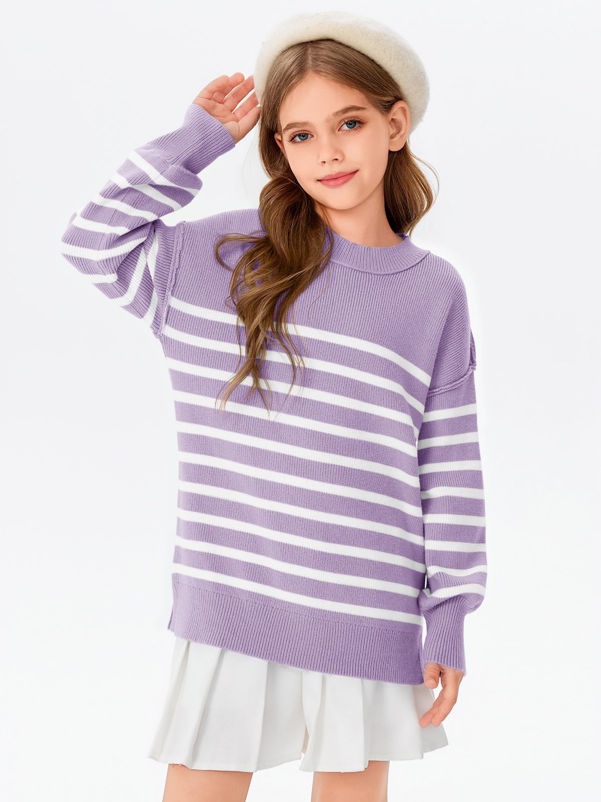 Striped Oversized Fashion Sweater - Purcell's Clothing Company - 