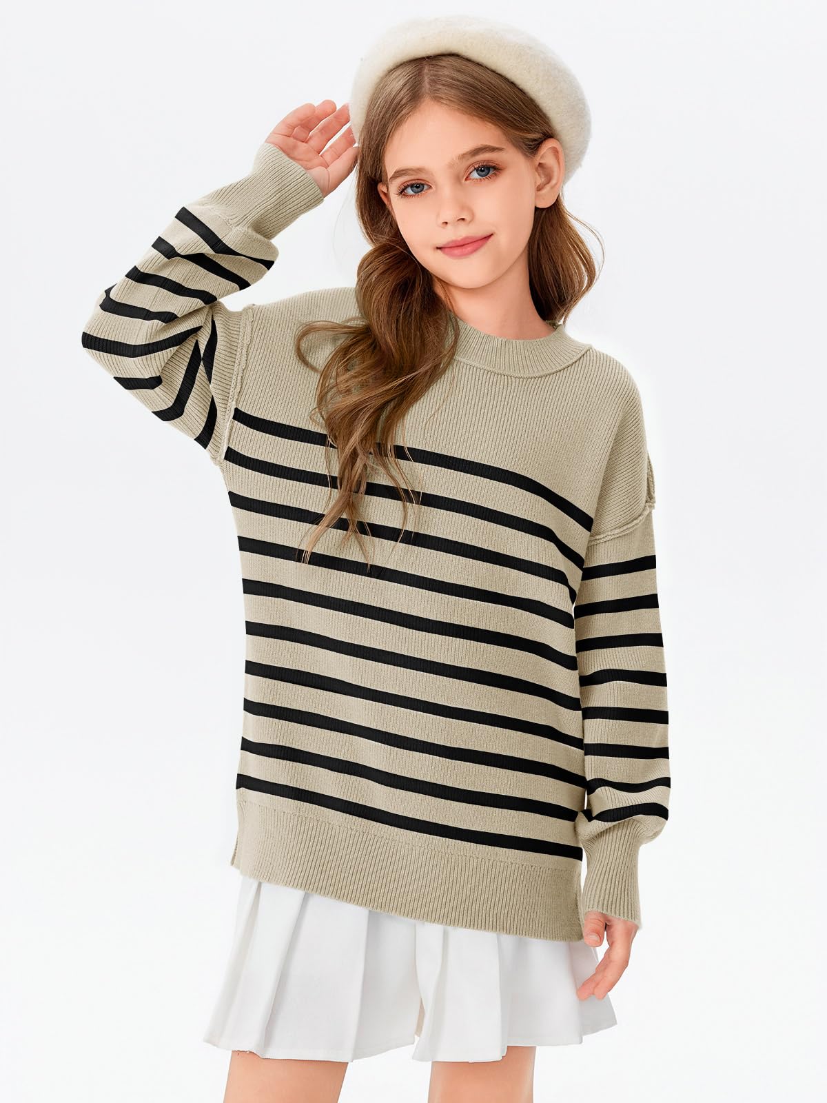 Striped Oversized Fashion Sweater - Purcell's Clothing Company - 