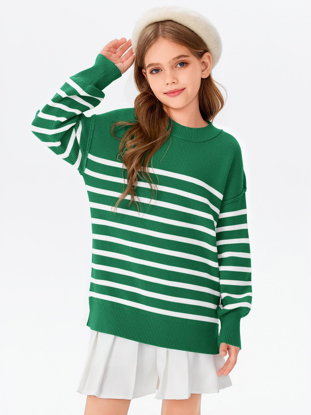 Striped Oversized Fashion Sweater - Purcell's Clothing Company - 