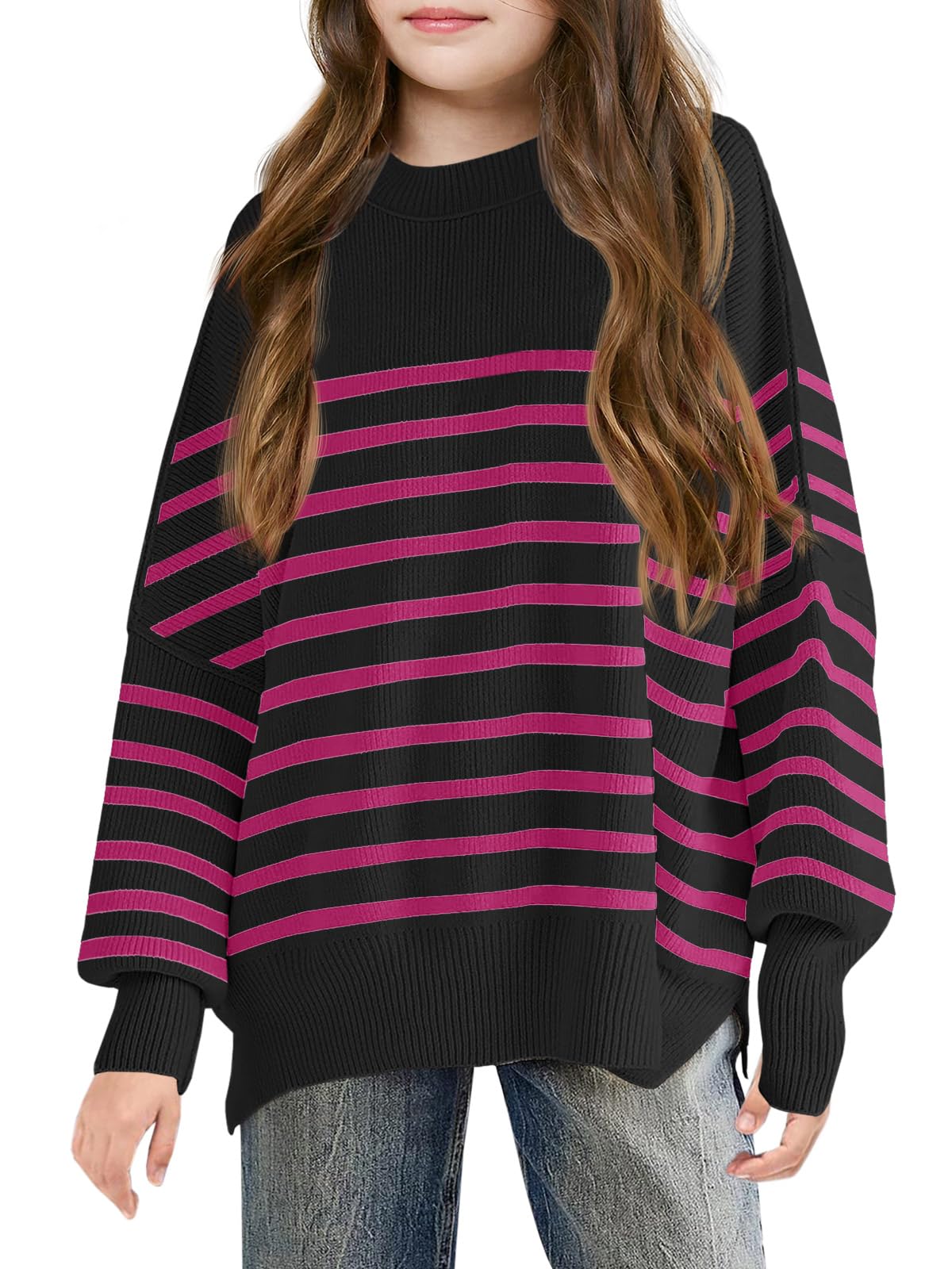 Striped Oversized Fashion Sweater - Purcell's Clothing Company - 