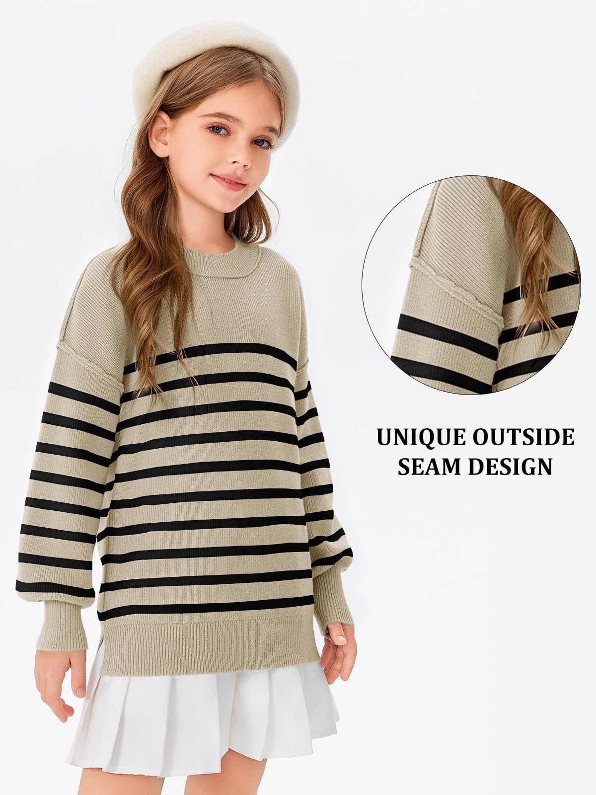 Striped Oversized Fashion Sweater - Purcell's Clothing Company - 