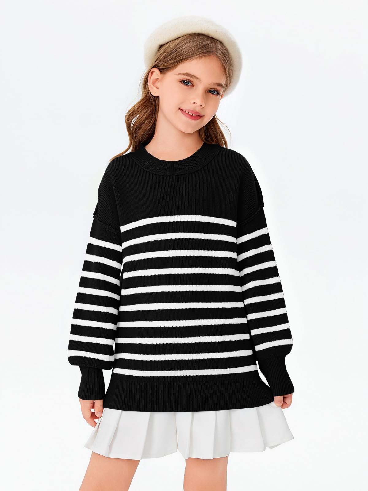 Striped Oversized Fashion Sweater - Purcell's Clothing Company - 