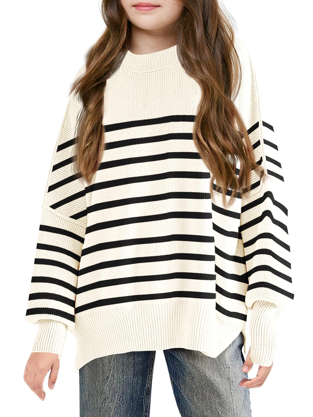 Striped Oversized Fashion Sweater - Purcell's Clothing Company - 