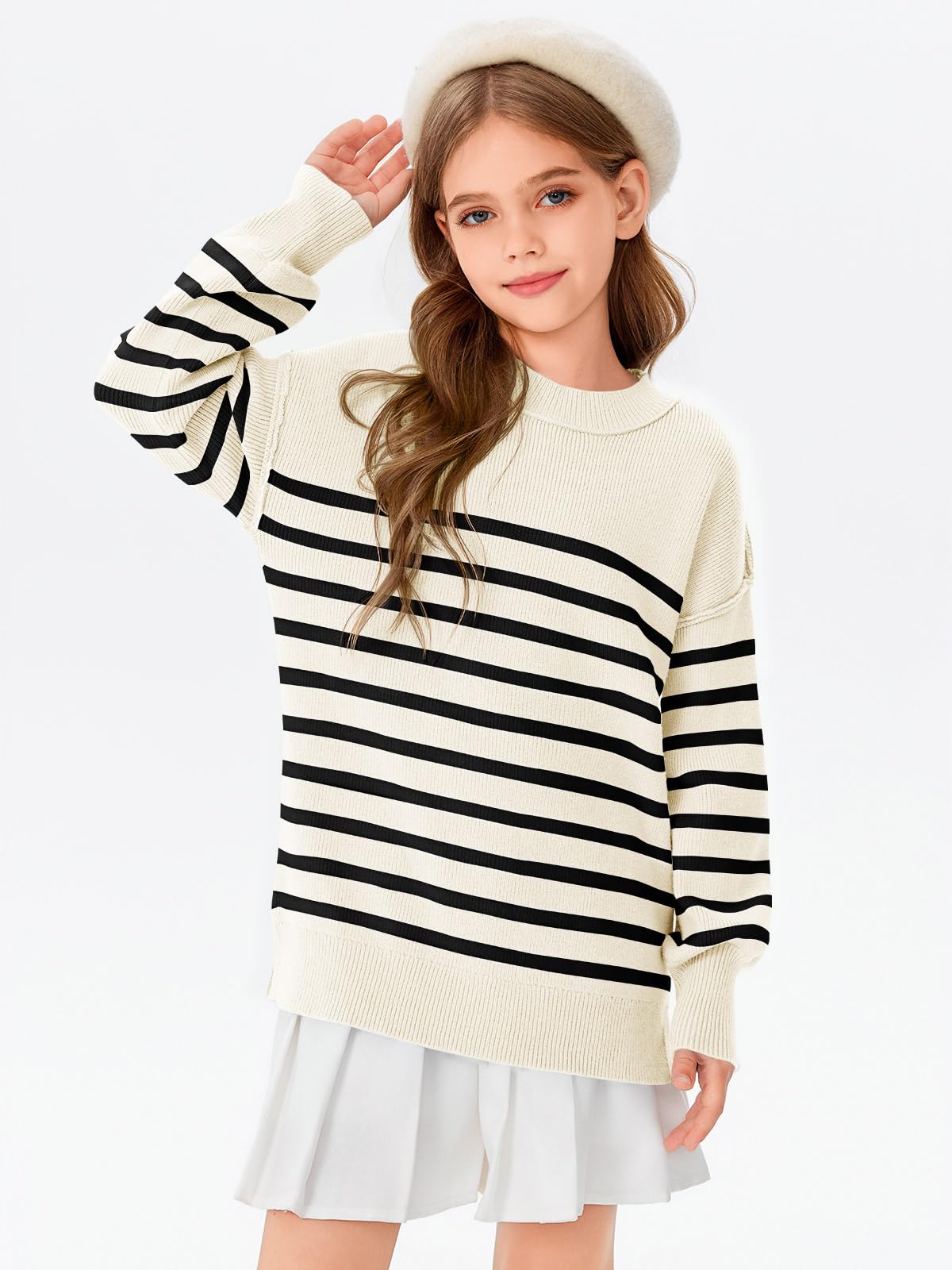 Striped Oversized Fashion Sweater - Purcell's Clothing Company - 