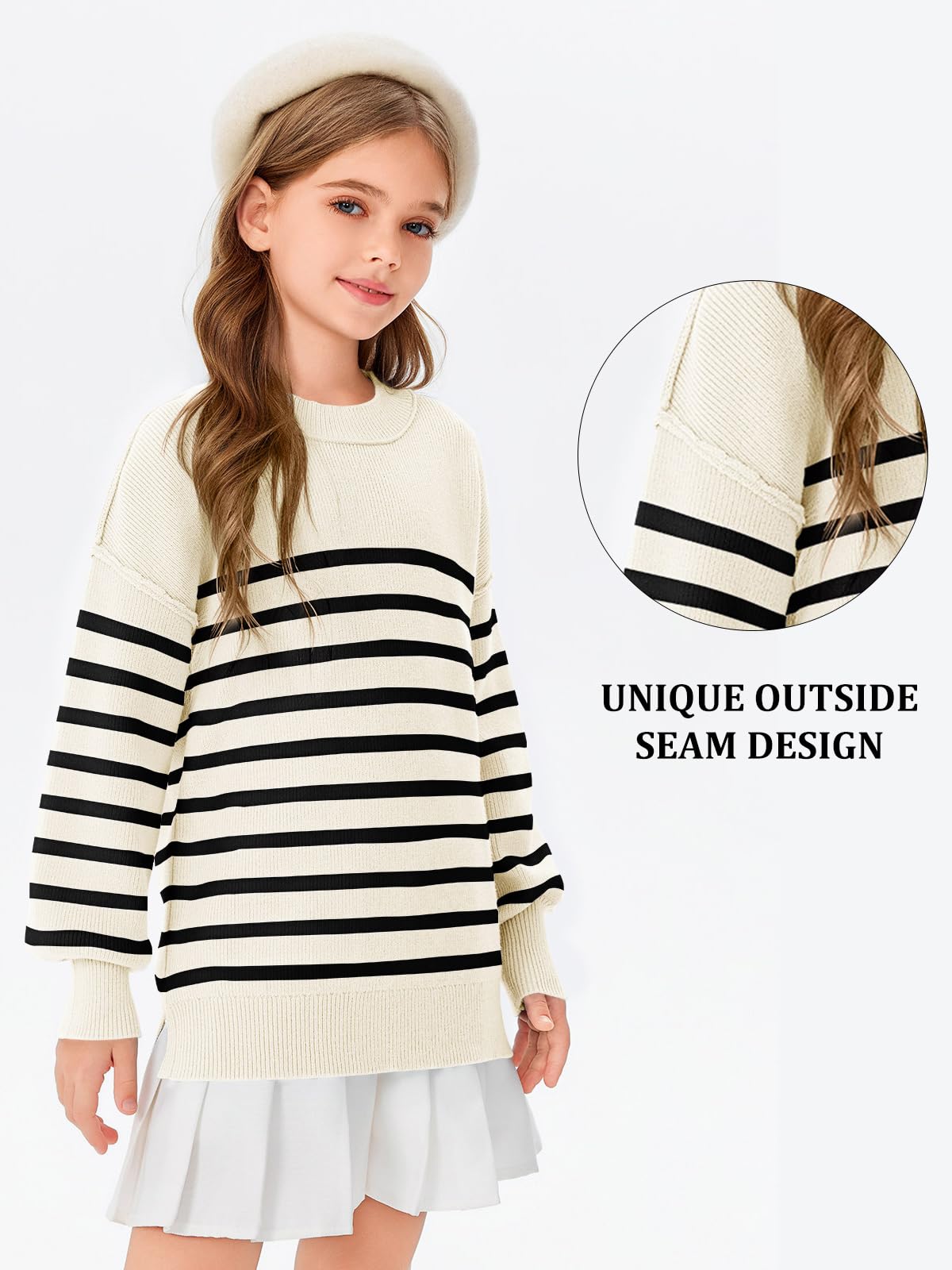 Striped Oversized Fashion Sweater - Purcell's Clothing Company - 