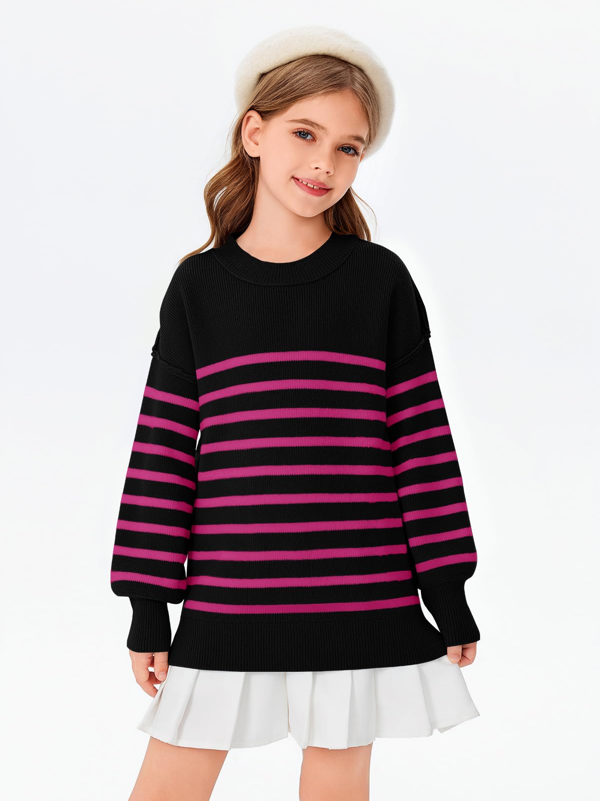 Striped Oversized Fashion Sweater - Purcell's Clothing Company - 