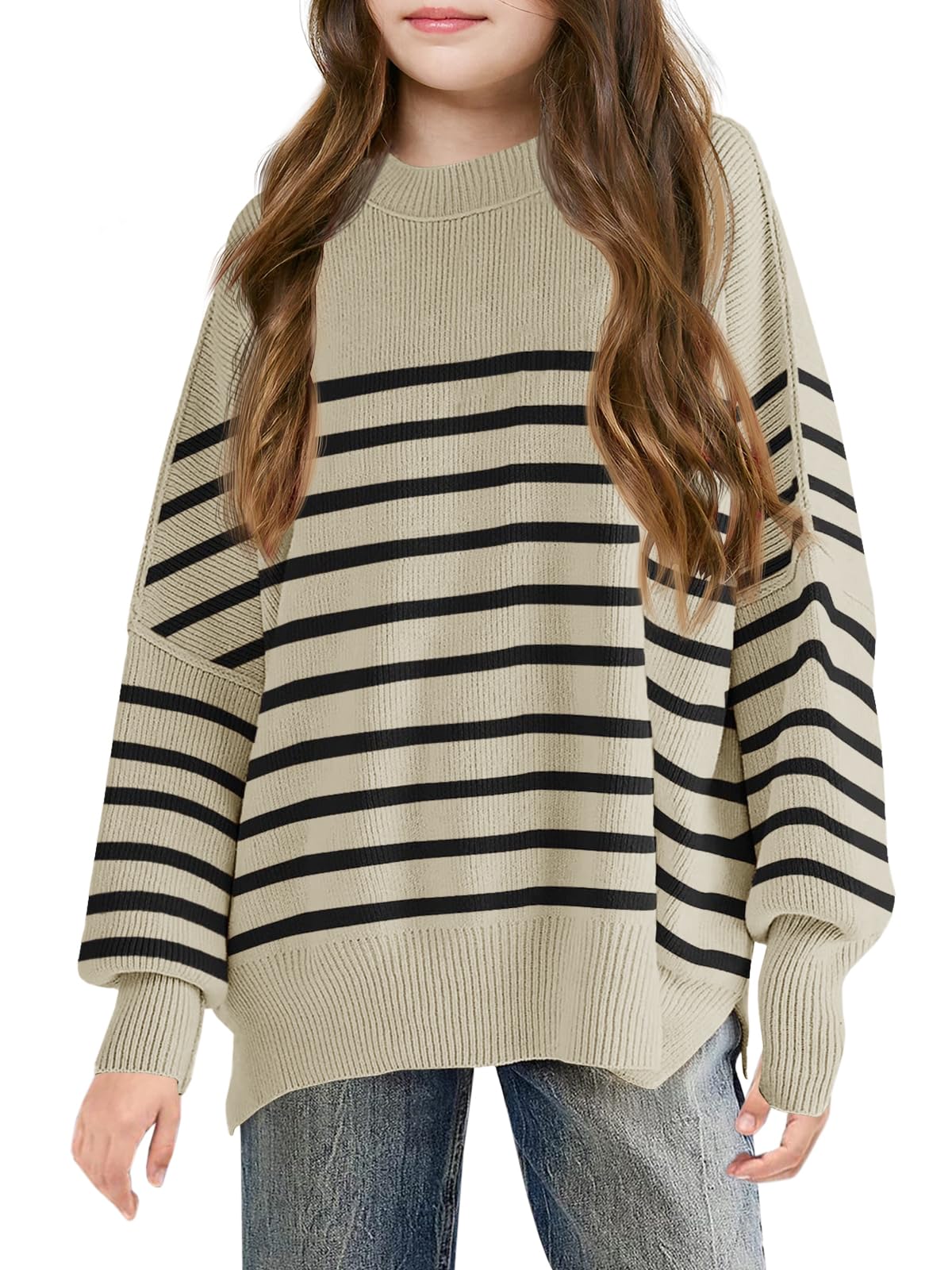 Striped Oversized Fashion Sweater - Purcell's Clothing Company - 