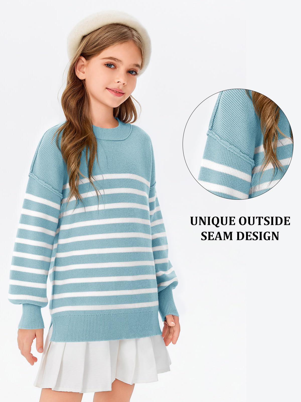 Striped Oversized Fashion Sweater - Purcell's Clothing Company - 