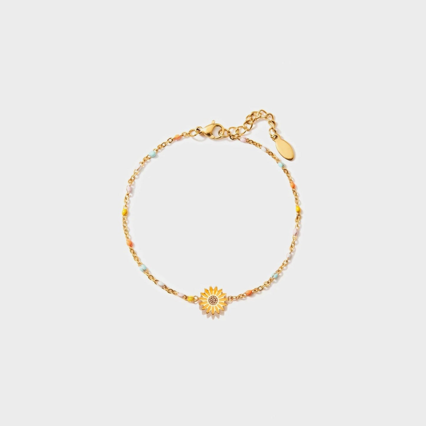 Sunflower Shape 18K Gold - Plated Bead Bracelet - Purcell's Clothing Company - 