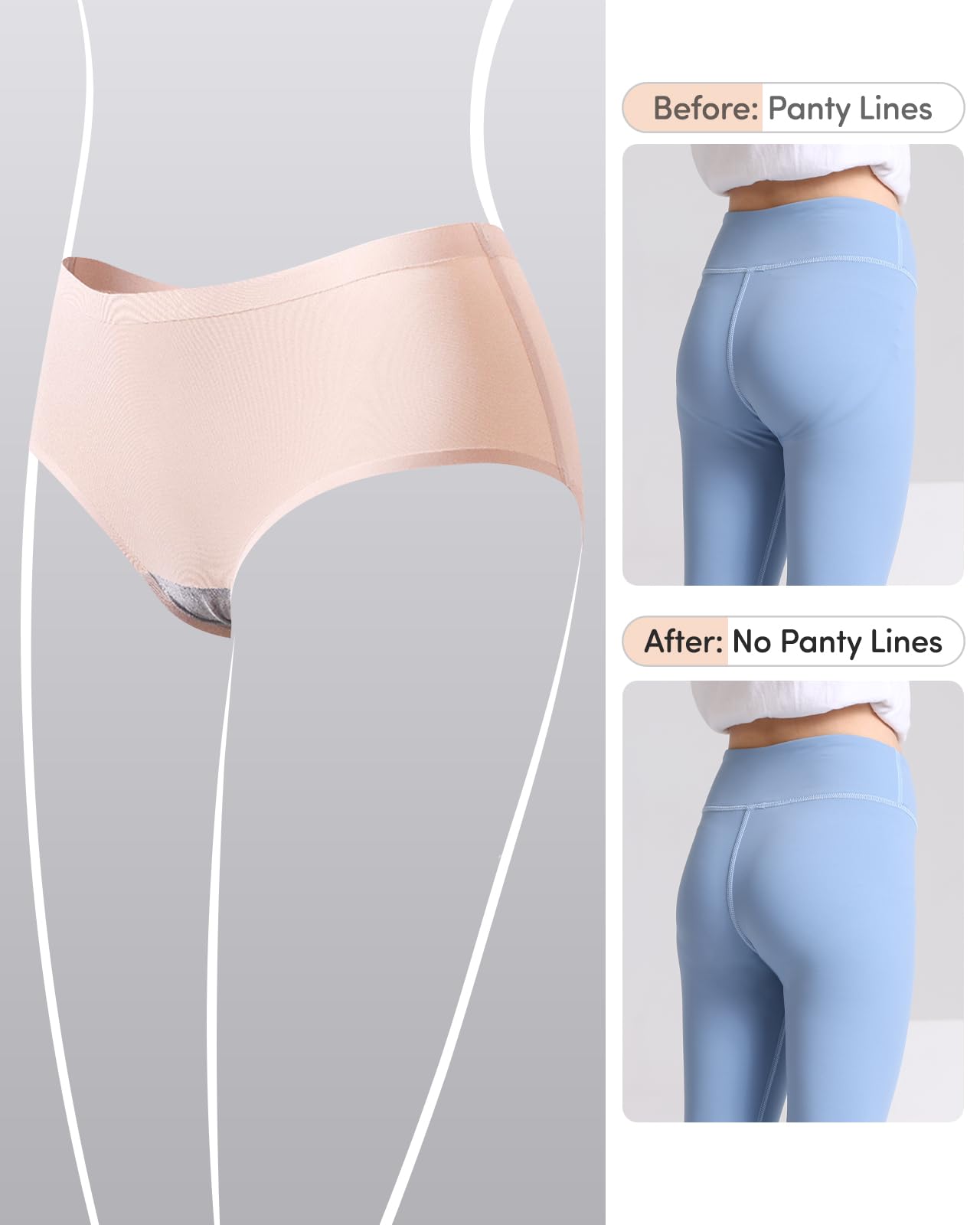 Teen Seamless Underwear No - Show Panties (6 - Pack) - Purcell's Clothing Company - 