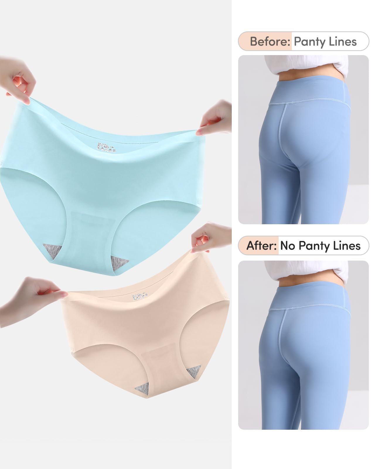 Teen Seamless Underwear No - Show Panties (6 - Pack) - Purcell's Clothing Company - 