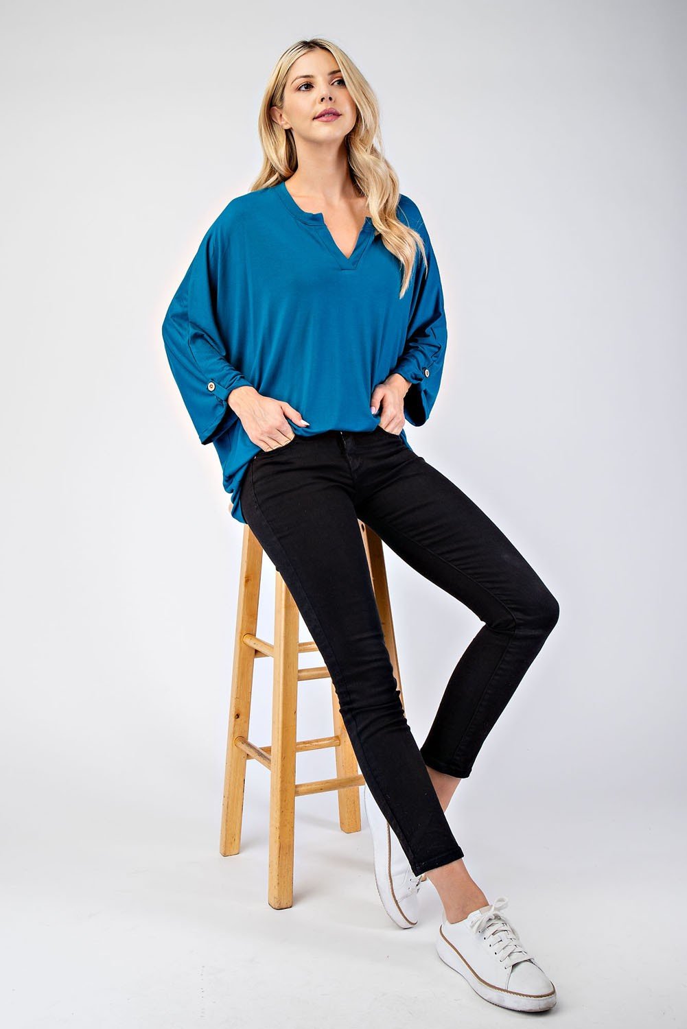 Three - Quarter Sleeve Blouse - Purcell's Clothing Company - 