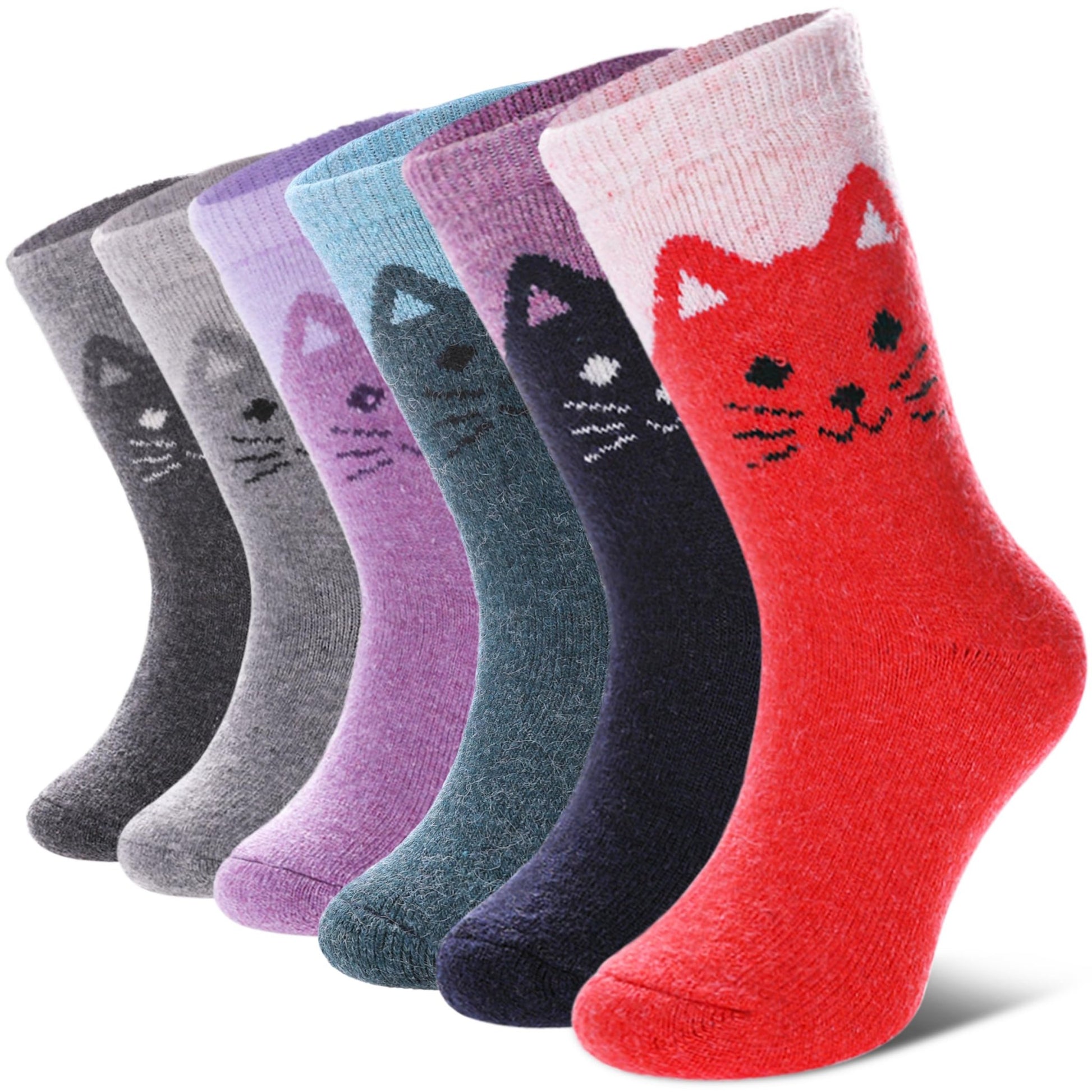 Warm Thick Thermal Crew/Boot Socks (6 Pairs) - Purcell's Clothing Company - 