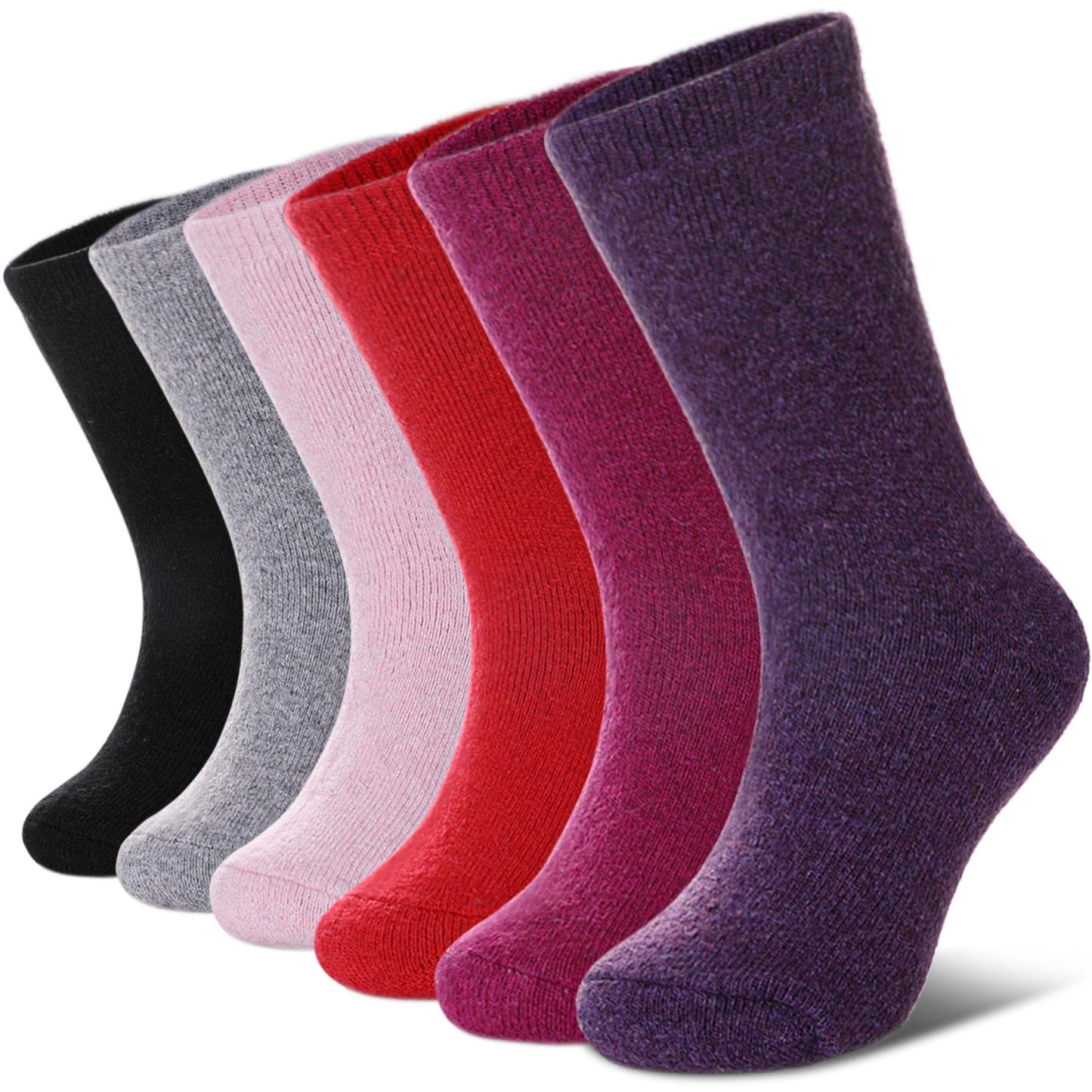 Warm Thick Thermal Crew/Boot Socks (6 Pairs) - Purcell's Clothing Company - 