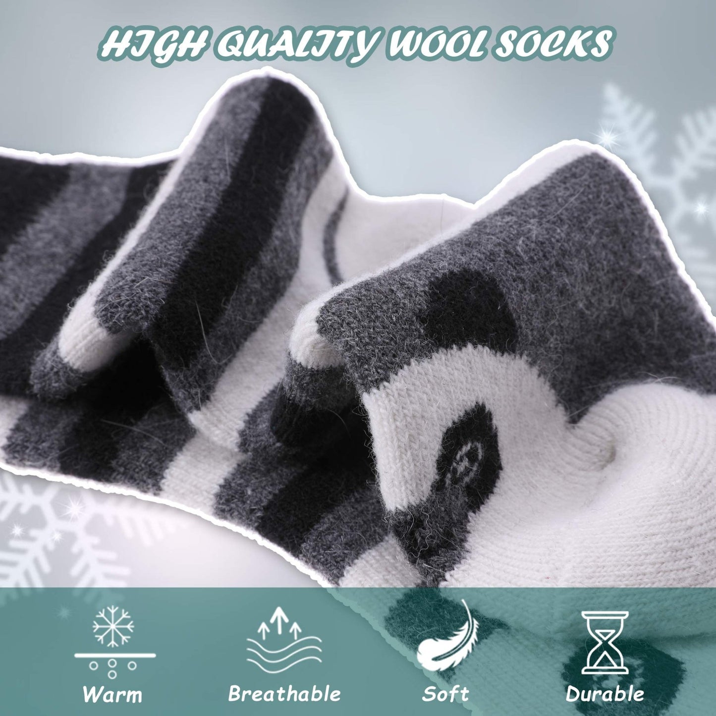 Warm Thick Thermal Crew/Boot Socks (6 Pairs) - Purcell's Clothing Company - 