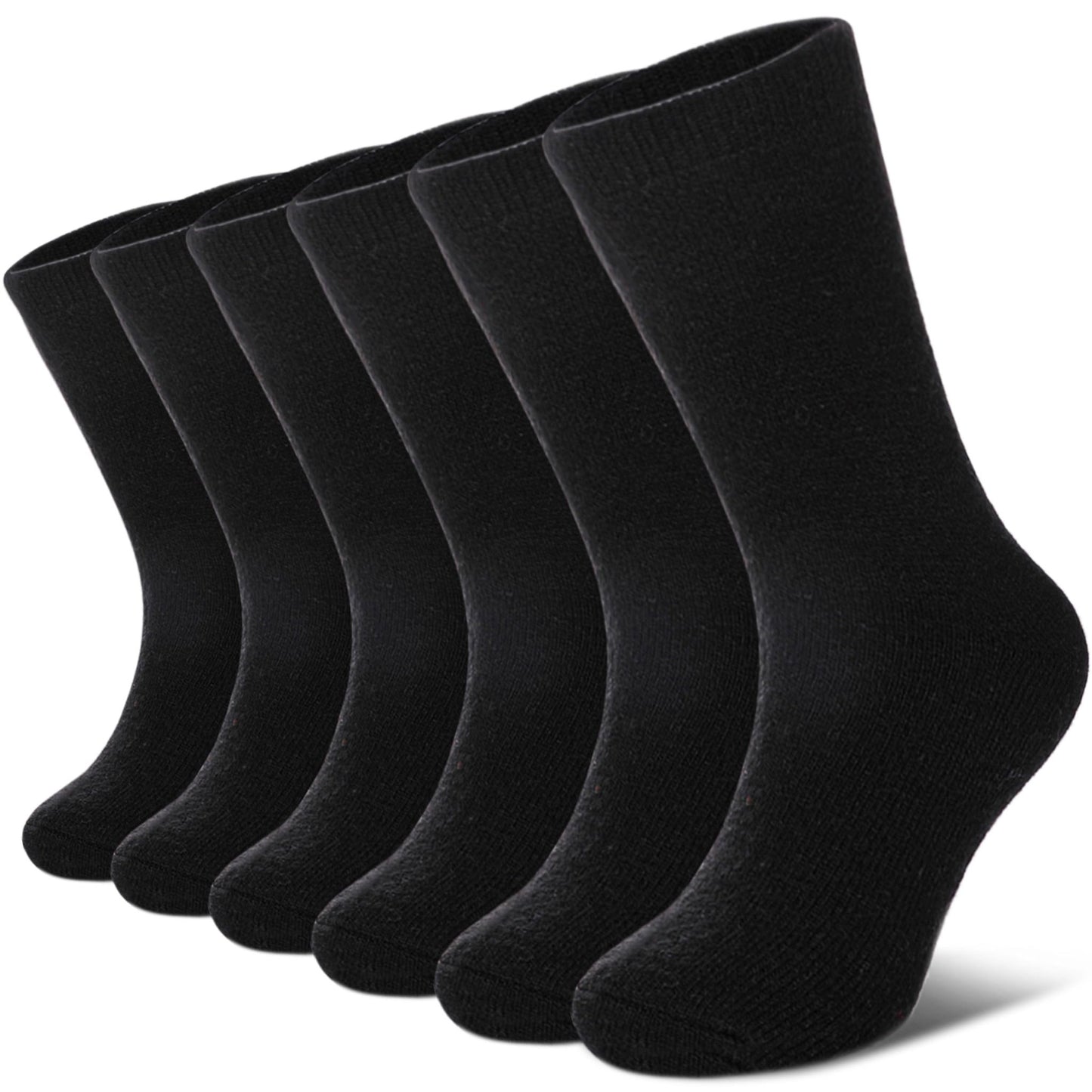 Warm Thick Thermal Crew/Boot Socks (6 Pairs) - Purcell's Clothing Company - 