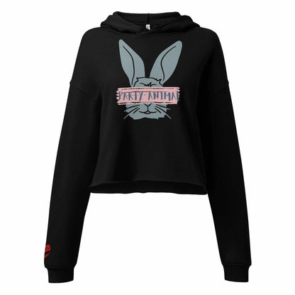 Purcell's Party Animal Print Crop Hoodie - Purcell's Clothing Company