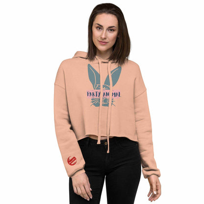 Purcell's Party Animal Print Crop Hoodie - Purcell's Clothing Company