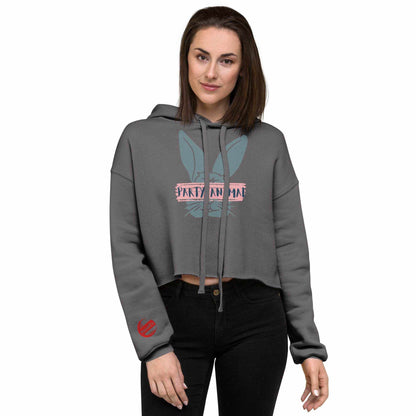 Purcell's Party Animal Print Crop Hoodie - Purcell's Clothing Company