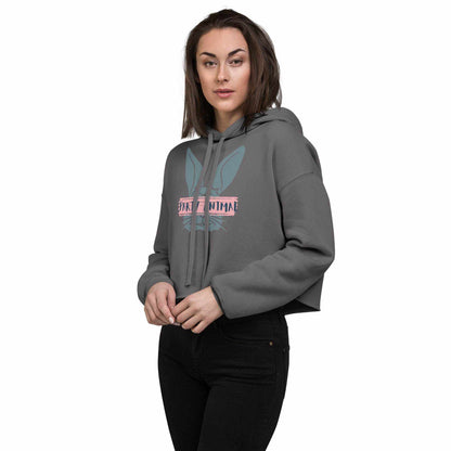 Purcell's Party Animal Print Crop Hoodie - Purcell's Clothing Company