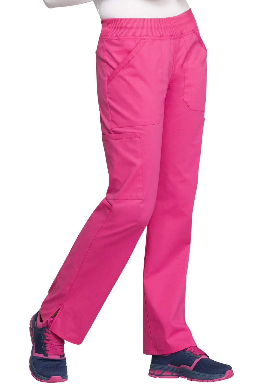 Workwear Professionals Scrubs for Women Pull - On Cargo Pant, Soft Stretch WW170 XX - Small Electric Pink - Purcell's Clothing Company - 